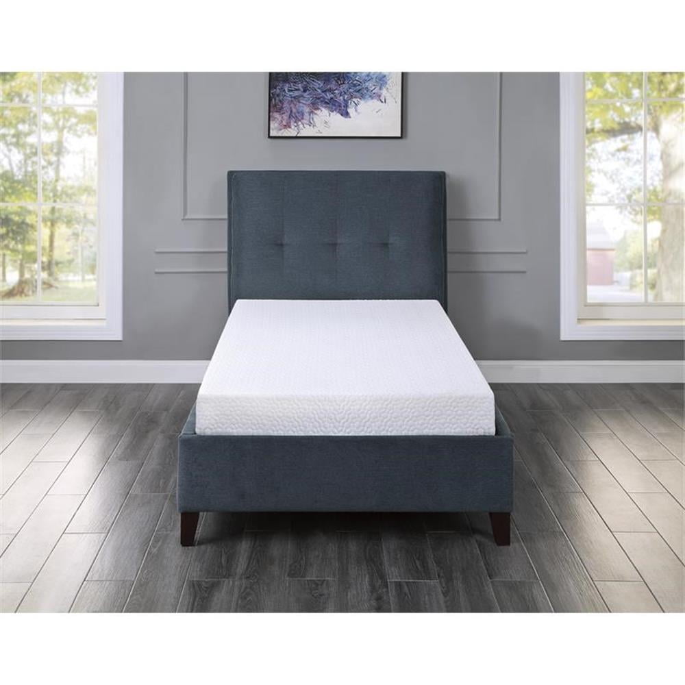 Lexicon Homelegance Bedding 6" Modern Fabric Twin Gel Memory Mattress in White
