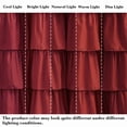 thumbnail image 3 of Seasonwood Ruffle Shower Curtain,Burgundy Fabric Bathroom Curtain for Farmhouse Style,72" x 72", 3 of 6