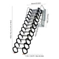 thumbnail image 2 of Miumaeov Wall Folding Ladder Attic Stairs, Home Wall Mounted Folding Ladder Loft Stairs Attic for Decorative House (Black), 2 of 9
