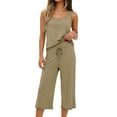 thumbnail image 5 of WCJM Summer Tennis Shorts Two Piece Sets for Women Crew Neck Short Sleeve Matching Shirt Outfit Soft Loose Pajama Loungewear Sleepwear for Ladies, 5 of 5