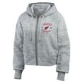 thumbnail image 2 of Women's WEAR by Erin Andrews  Heather Gray Arizona Cardinals Speckled Fleece Cropped Full-Zip Hoodie, 2 of 5