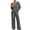 #01Gray, variant on yoeyez Two Piece Womens Pajama Sets Ribbed Knit Comfy Long Sleeve Lounge Sets 2 Piece Matching Pj Sets with Pockets Long Pants Soft Sleepwear Blue XXL