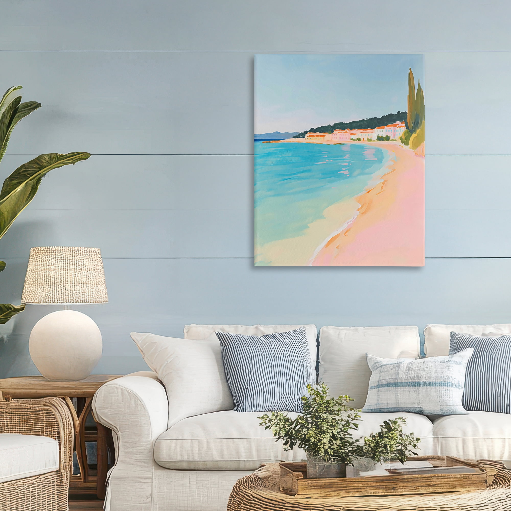 Stupell Industries Abstract Village By The Sea Canvas Wall Art, design by The Prints Vibe