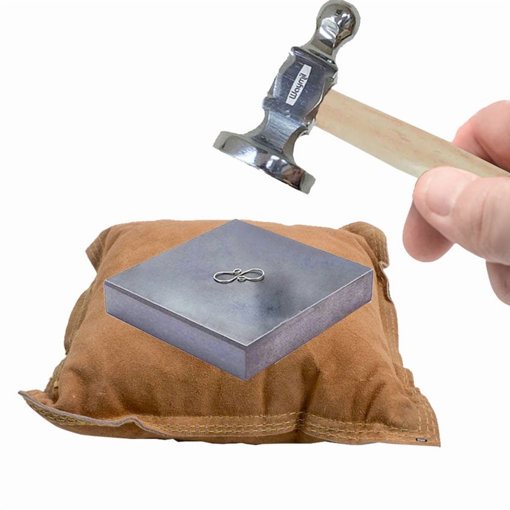 JTS 7" Leather Sandbag Square For Metal Stamping, Dapping, Chasing – Jewelry Making Tool, DI-9607T