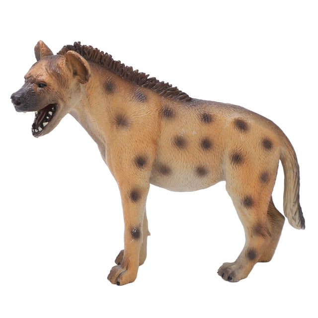 Toy de hiena, detalla Vívidos Interesante Interesante Material de Plástico Figura de Hiena de Estilo Salvaje Portátil Para Oficina para Escrititorios