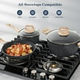 thumbnail image 6 of 12 Pcs Nonstick Cookware Set, Black  Induction Pots and Pans with Non-Toxic Coating, 6 of 8