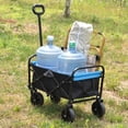 thumbnail image 4 of LiviNest Folding Wagon Cart: Heavy-Duty 220lb Capacity & One-Pull Fold - All-Terrain Utility Cart for Garden Shopping Beach & Picnic - Portable Cart with Storage Pockets & 360° Wheels, 4 of 6