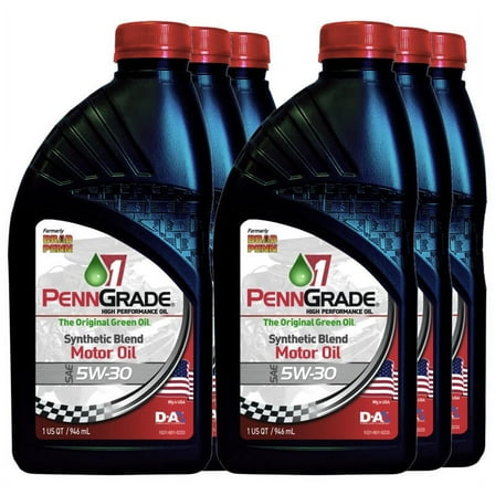 Brad Penn / PennGrade 1 Semi-Synthetic Engine Oil 71096, 5W30, 6 Quarts