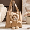 thumbnail image 4 of Dog Bag Carrier Cat Carrier Pouch Puppy Carrier Bag for Small Dogs 0-14 lbs, Cute Bear Pet Canvas Shoulder Carrying Bag for Outdoor Shopping Camping,B, 4 of 5