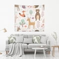 thumbnail image 6 of Forest Animals Tapestry Wall Hanging Tapestries Happy Colorful Hippie Psychedelic Art Polyester Carpet Wall Decorative for Living Room Bedroom 60x51inch, 6 of 7