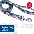 thumbnail image 2 of Correa para perro Leash Coastal Styles, color verde y rosa tropical, 2,3 x 183 cm, 2 of 7