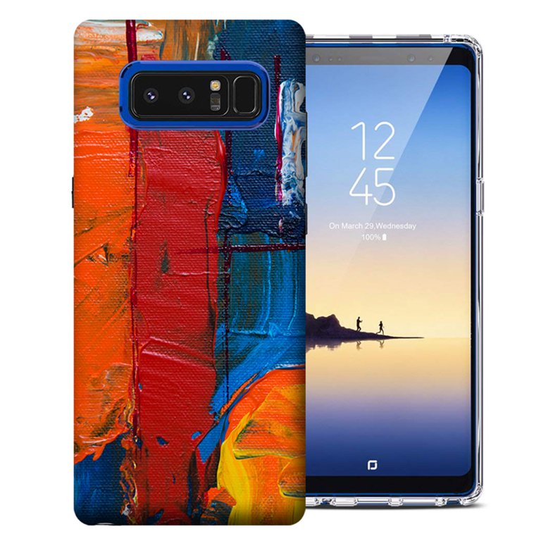 MUNDAZE Samsung Galaxy S10e Orange Red Oil Painting Design TPU Gel
