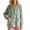 Blue, variant on Womens Plush Fleece Cardigan Button Down 3D Floral Textured Warm Lounge Outerwear