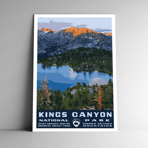Kings Canyon National Park Vintage Travel Poster / Postcard WPA Style Retro California