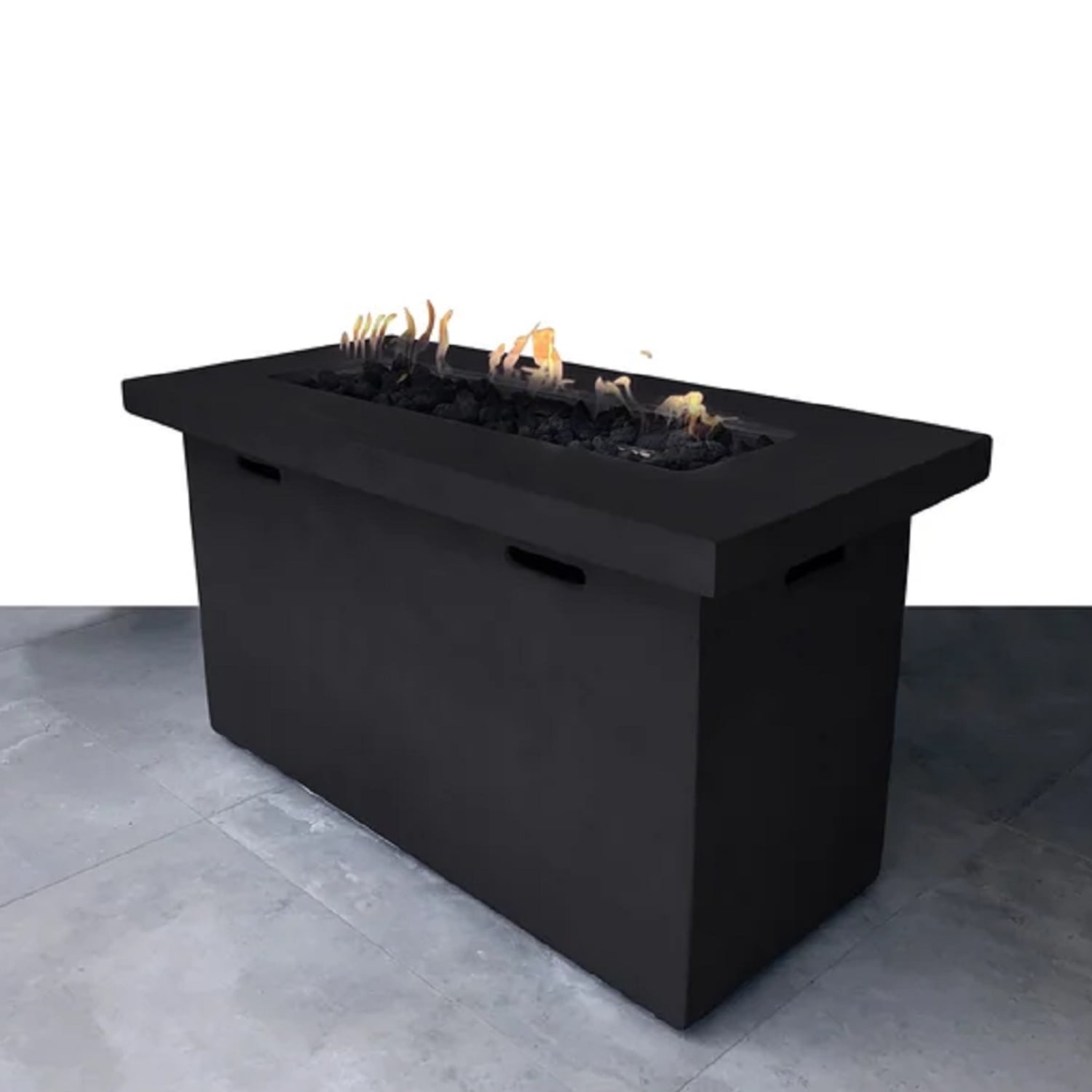 Newboti Furniture 25" H x 42" W Fiber Reinforced Concrete Propane Outdoor Fire Pit Table 05475