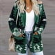 thumbnail image 1 of Chaquetas y abrigos casuales de manga larga sin capucha para mujer, con estampado étnico, cuello en V, manga larga, con capucha, abrigos casuales finos, top de poliéster para mujer, 1 of 6