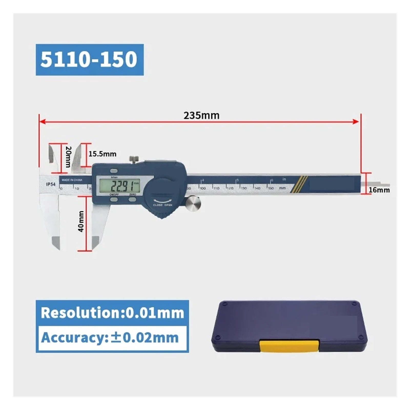 IP54 150/200/300 Mm Digital Electronic Caliper Ruler Digital Vernier Caliper Digital Caliper Stainless Steel Calipers
