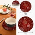 thumbnail image 3 of FREEAMG Christmas Snowflake Pot Holder Trivets Set of 2, Heat Resistant Cotton Rope Round Trivets for Hot Dishes, Bowl,Teapot, Hot Pot and Pans, 3 of 7