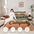 thumbnail image 4 of Manfei Camping Campfire Full Size Comforter Sets 3-Piece,Adventure Theme Bedding Comforter Set,Black Green Orange,1 Comforter and 2 Pillowcases,Reversible, 4 of 6
