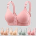 thumbnail image 4 of NIEWTR Seamless Front Closure Bras for Women Wireless Full Coverage Support Bra Comfortable No Underwire Everyday Bralettes (Grey,46), 4 of 9