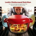 thumbnail image 6 of Daluvenix 2 in 1 Cast Iron Dutch Oven Pot with Skillet Lid, 6+2qt Pre-Seasoned Multipurpose Cookware for baking, braising, and stewing,  Red, 6 of 8