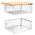 thumbnail image 2 of Auledio 1 PC Under Shelf Wire Basket,Under Shelf Storage for Kitchen(White), 2 of 9