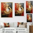 thumbnail image 3 of Designart "Fusion Spiral In Red And Gold II" Abstract Spirals Picture Framed Wall Art Living Room, 3 of 5