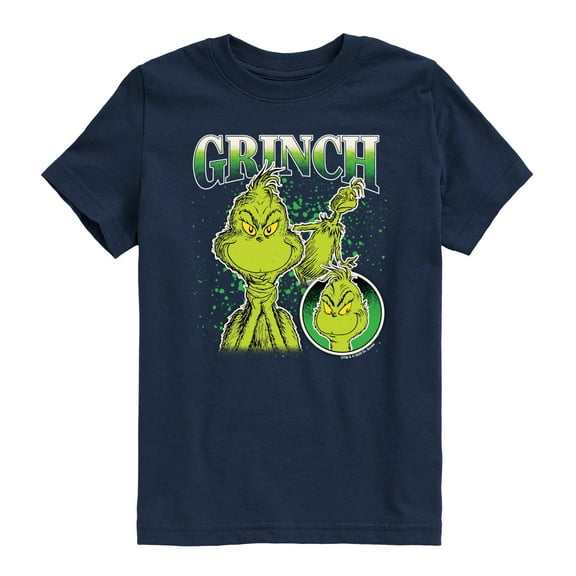 Dr. Seuss - Grinch Bootleg - Youth Short Sleeve Graphic T-shirt