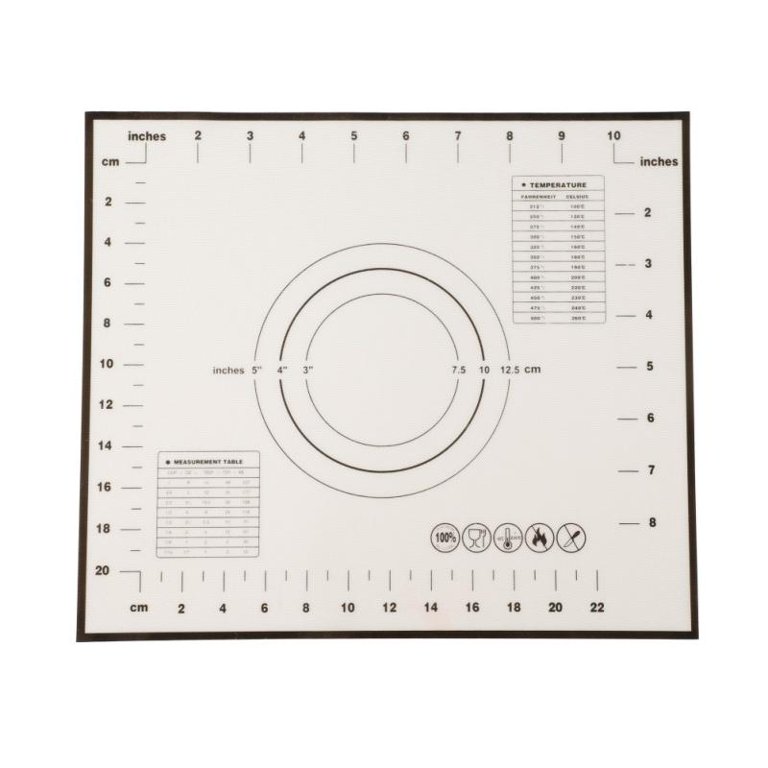 Large Silicone Pastry Mat Non Stick Baking Mat with Measurement Fondant Mat,  Counter Mat, Dough Rolling Mat, Oven Liner, Pie Crust Mat 