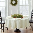 thumbnail image 4 of Porch & Den  Prahl Jacquard Poinsettia Tablecloth Ivory 60x84 Rectangle Oblong, 4 of 5
