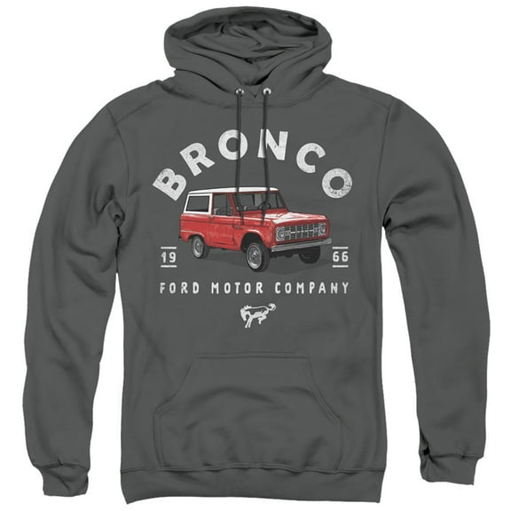 Ford Bronco Bronco Illustrated Adult Pullover Hoodie Sweatshirt Charcoal