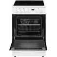 thumbnail image 2 of Frigidaire FCFE2425AW 24'' Freestanding Electric Range with 4 Elements, Smoothtop Cooktop, Storage Drawer, Convection Oven, Viewing Window, Storage Drawer, in White, 2 of 5