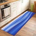 thumbnail image 3 of Runner Rugs 2x6 Ft, Blue Striped Non Slip Area Rugs for Kitchen Bedroom Entryway, Modern Abstract Art Wave Moire Gradient Washable Carpet Runner Rug Floor Mats for Bedroom Home Decor, 3 of 9