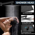 thumbnail image 3 of Juego de grifos de ducha Aolemi Rain Shower System, negro mate, 20 cm, 3 of 9