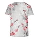 thumbnail image 5 of Tops Y Blusas de las Mujeres Estampadas Cuello Redondo Manga Corta, Poliéster Casual Top para Diario, Fiesta Y Todas las Estaciones, 5 of 5