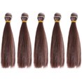 thumbnail image 1 of 5 Pcs 15cm Perruque Cheveux Raides Résistante à la Chaleur Artisanat DIY Perruques de Poupée Extensions de Cheveux pour Projet Maison École (Noir Clair), 1 of 8