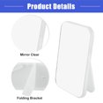 thumbnail image 6 of Vocoste Desktop Foldable Makeup Mirror Dressing Desk HD Square Travel Portable Mirror for Girl Women Transparent 8"x6", 6 of 7