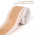 thumbnail image 1 of Rollos de arpillera de yute de 2M, cinta de arpillera con borde de encaje blanco, decoración rústica de boda, lazo de boda, decoración artesanal, 1 of 4