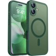 thumbnail image 1 of Funda Magnética Translúcida Mate Elegante para iPhone 17 – Verde Oscuro, 1 of 7