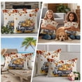 thumbnail image 5 of Fall Thanksgiving Outdoor Waterproof Pillow Covers, Rustic Orange Pumpkin Maple Leaf Decorative Square Throw Pillowcase Sofa Cushion Sham for Patio/Couch/Chair, 26"x26" 2 Pack, 5 of 8