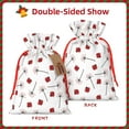 thumbnail image 2 of Fuzoiu Ladybug With Dandelion Print Christmas Gift Bag,Burlap Gift Bag with Drawstring Closure & Hang Tag,Perfect for Holidays, Birthdays, and Special Occasions-Medium, 2 of 7