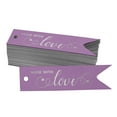 thumbnail image 1 of Inkdotpot Made With Love Text Bottle Tag Real Silver Foil Favor Hang Tags Pack Of 50, 1 of 6