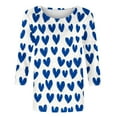 thumbnail image 5 of Busydd Plus Size Valentines Shirts for Women Trendy Heart Graphic Valentines Shirts Tops Casual 3/4 Sleeve Round Neck T Shirts Valentines Day Gifts for Women S-5XL, 5 of 5