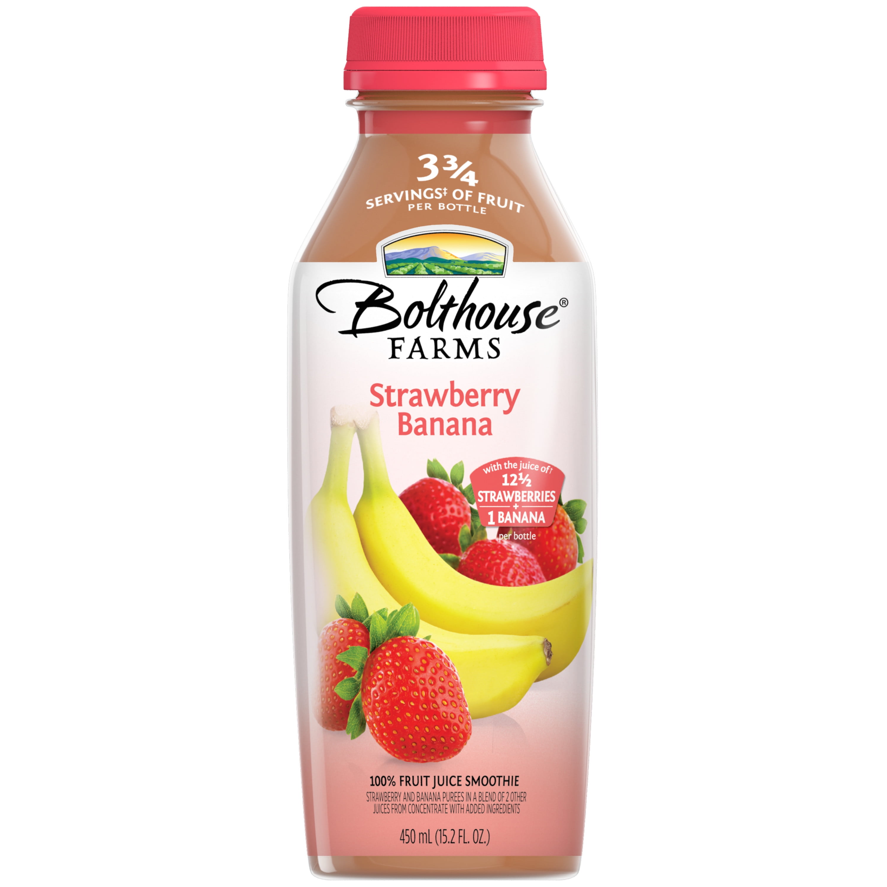 Bolthouse Farms Fruit Juice Smoothie, Strawberry Banana, 15.2 fl. oz. Bottle