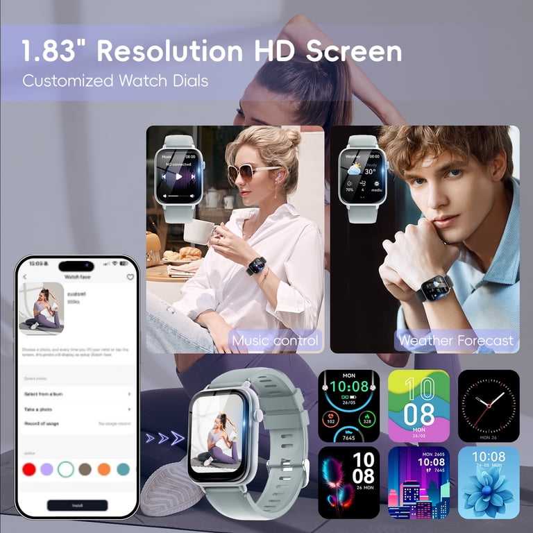 WeurGhy Smart Watch with Bluetooth Calling & 100+ Sports photo 2