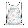 thumbnail image 1 of Saiise Colorful Seashells1 Pattern Sports Drawstring Backpack - String Swim Gym Bag with Wet Proof Pocket for Women&Men-Small, 1 of 6
