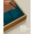 thumbnail image 4 of SHENIFY large 24x36in3pcs Natural Framed Set Watercolor Mountain Range Boho Landscape Wall Art Forest Nature Wilderness Farmhouse Rustic Modern Art Decorative for Living Room Bedroom, 4 of 6