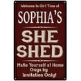 thumbnail image 1 of SOPHIA'S She Shed Red Sign Lady Cave 8 x 12 High Gloss Metal 208120088444, 1 of 1