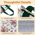 thumbnail image 4 of Pioneer Flower Floral Print Pattern Insulated Lunch Bag for Women & Adults,Large Portable Soft Cooler Lunch Bag,Thermal Food Storage Tote with Pearl Cotton,8.66L,8.75x5.75x9.5 Inch, 4 of 6