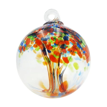

Homestock Medieval Moods - Royal Hand Blown Art Glass Ornament-8 D - Multi Glass China - 8 X 8 X 9.75 4.85 Lb - Handcrafted Vibrant Colors Unique Tree Trunk Design